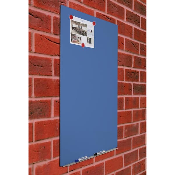 Unbranded Rocada Skin 29.5 in. x 45.29 in. Light Blue Magnetic Dry Erase Board