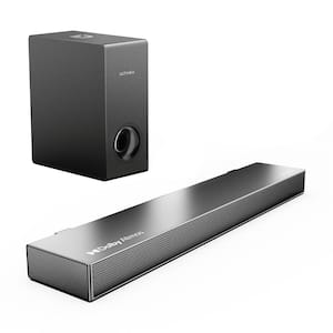 Dolby Atmos Sound Bar for TV, Peak Power 190W, 3D Surround Sound System, Ultra-Slim 2.1 Soundbar with Subwoofer