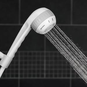 Original Shower Massage 6-Spray Patterns 2.5 GPM, 3.25 in. Single Wall Mount Handheld Shower Head in White
