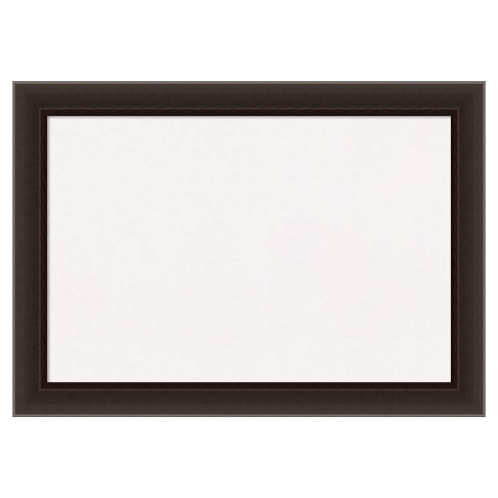 Amanti Art Romano Espresso Narrow White Corkboard 28 in. x 20 in ...