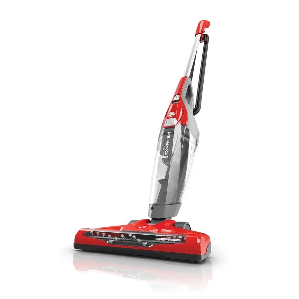 Red Lightweight Bagless Stick Vacuum Cleaner with Washable Filter