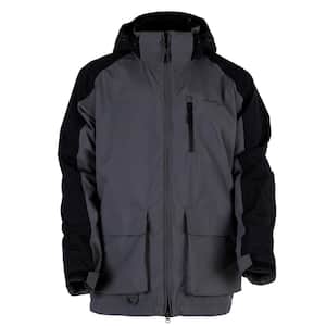 Clam Edge Black and Charcoal 2 XL Ice Fishing Parka 17940 - The Home Depot
