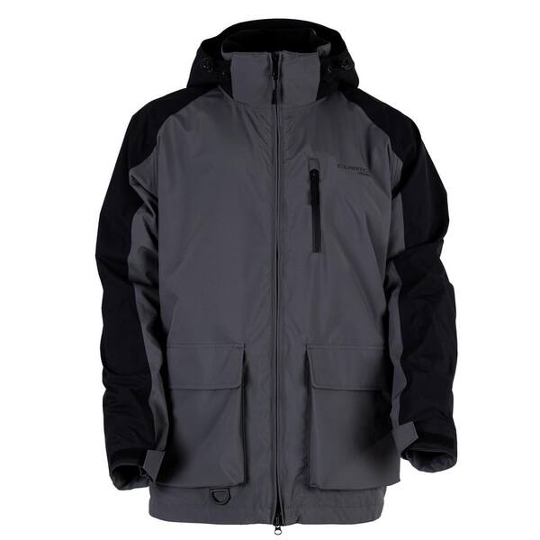 Clam Edge Black and Charcoal Large Ice Fishing Parka