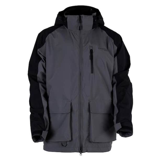 Clam Edge Black and Charcoal Extra Large Ice Fishing Parka