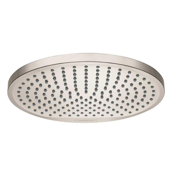 Hansgrohe Crometta S 240 1-Spray Patterns 9 in. Wall Mount Fixed Shower Head in Brushed Nickel