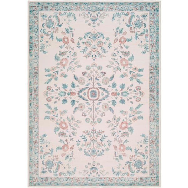 Livabliss Kamal Sage Doormat 3 ft. x 4 ft. Machine-Washable Indoor Area Rug