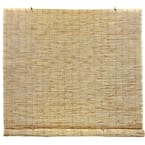 Natural Cordless Light Filtering Bamboo Reed Blind Interior/Exterior Manual Roll-Up Shade 72 in. W x 72 in. L