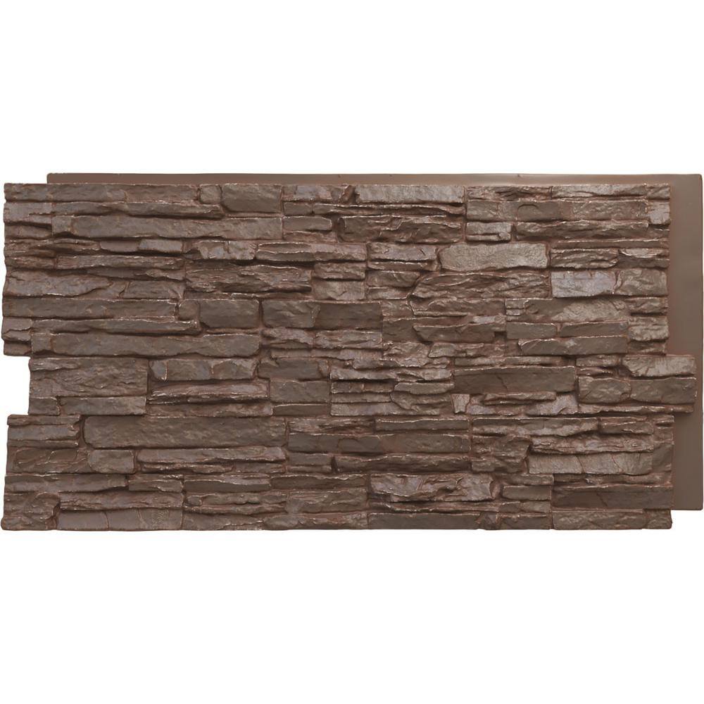 Canyon Ridge 45 3/4 in. x 1 1/4 in. Autumn Bronze Stacked Stone, StoneWall Faux Stone Siding Panel price history on PriceWatchPro