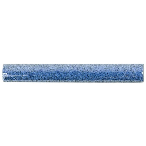 Ivy Hill Tile Angela Harris Blue 1 in. x 8 in. Polished Ceramic Wall Pencil Liner Tile