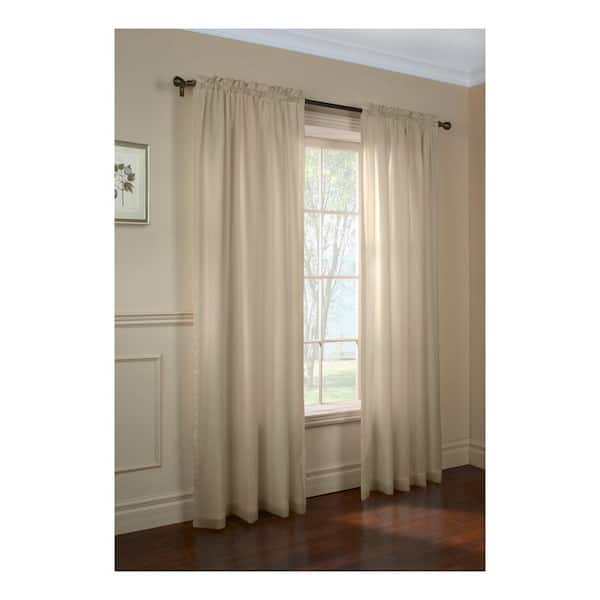 Unbranded Rhapsody Mushroom Lined 54 in. W x 63 in. L Rod Pocket Room Darkening Curtain Panel