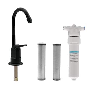 6 in. Touch-Flo Style Cold Water Dispenser Faucet Kit with In-line Filter and 2-Pack Cartridges, Matte Black