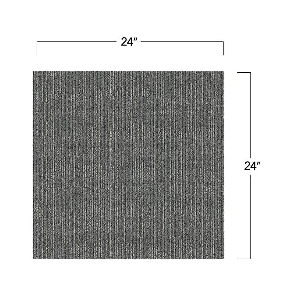 Aladdin Merrick Brook - Lava - Gray Commercial 24 x 24 in. Glue