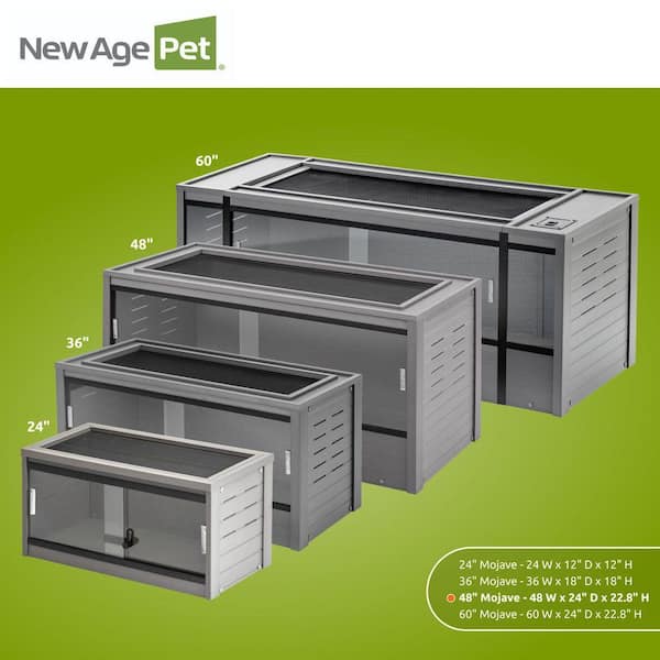 New Age Pet Mojave 48 in. ECOFLEX Reptile Lounge in Grey EHRML17