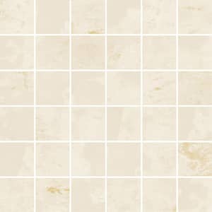 Aureate 11.71 in. x 11.71 in. Natural Light Beige Porcelain Mosaic Wall and Floor Tile (7.62 sq. ft./case) (8-pack)