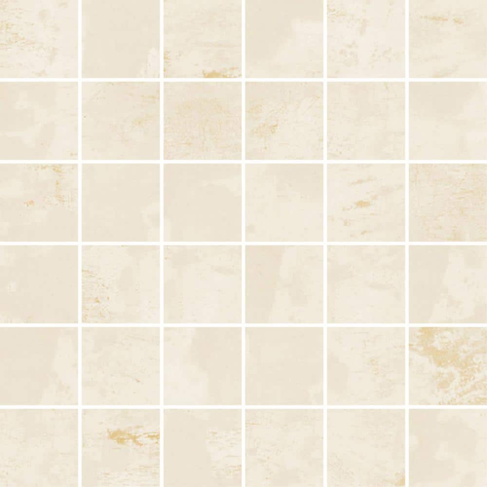 Aureate Light Beige Porcelain Mosaic Wall and Floor Tile