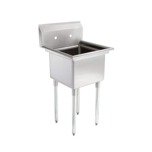 AMGOOD 24 in. x 23.5 in. Stainless Steel One Compartment Utility/Laundry Sink. No Faucet