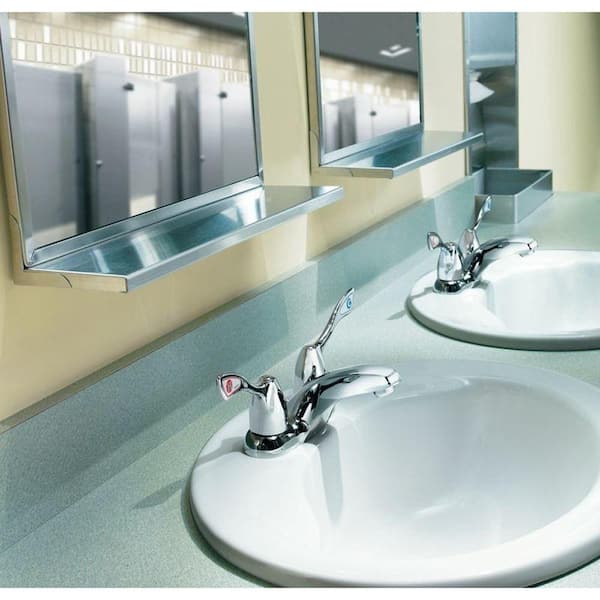 4 in. Centerset 2-Handle High-Arc Bathroom Faucet in Chrome