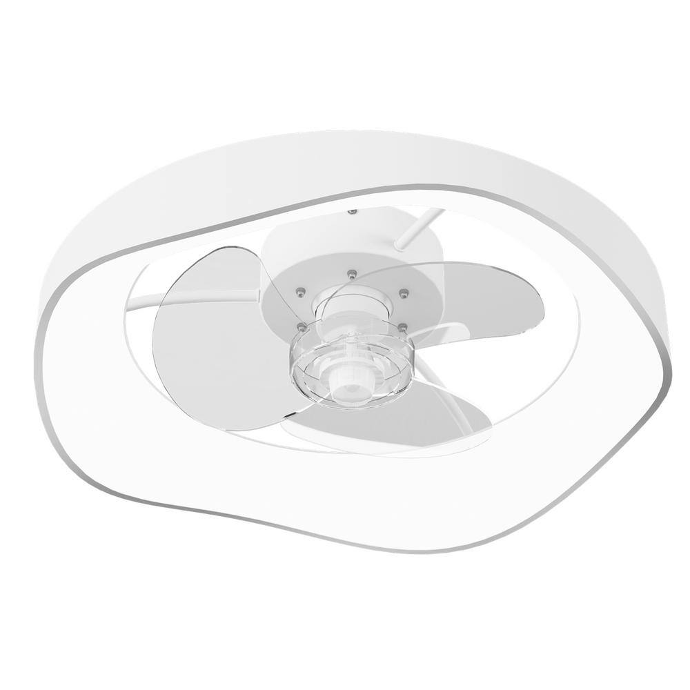 Indoor Blade Span 1.31 ft. White 21 in. Ceiling Fan with-Light, 120-Volt, 3