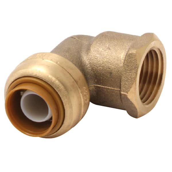 SharkBite 1/2 in. Push-to-Connect x FIP Brass 90-Degree Elbow Fitting