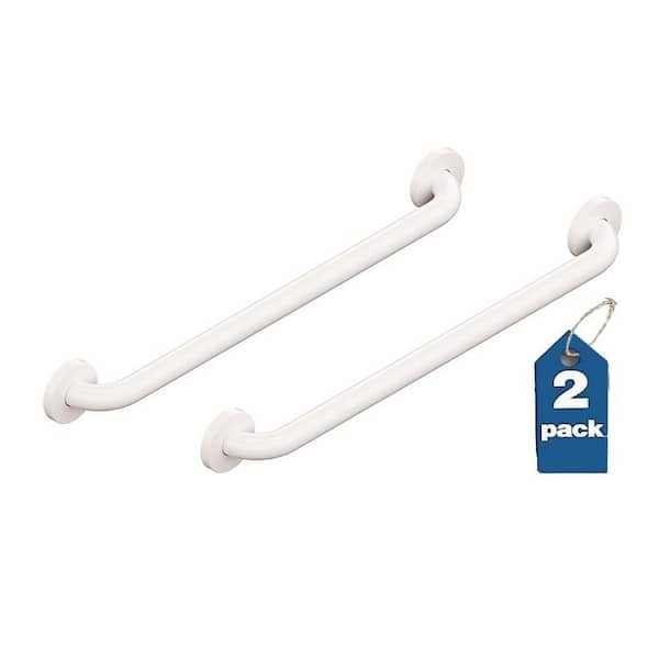 HEALTHCRAFT Easy Mount 24 in. Grab Bar ADA Compliant for Bath and Shower Safety (500 lbs. Capacity) in White