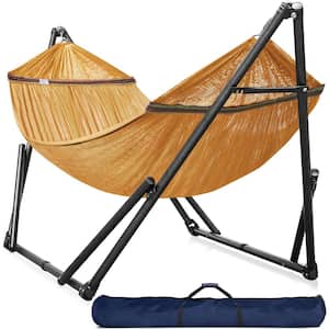 10 ft. Free Standing Camping Hammock with Stand in Yellow