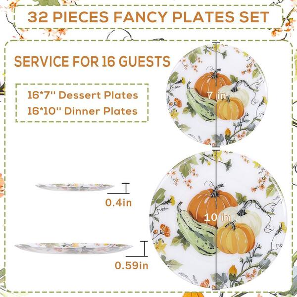 Lot De 4 Assiettes En Mélamine Pour Enfants, Pottery Barn, Motif Dinde De Thanksgiving, 10 Pouces