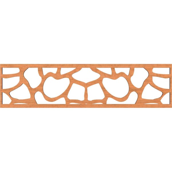 Ekena Millwork Rochester Fretwork 0.375 in. D x 47 in. W x 12 in. L Cherry Wood Panel Moulding
