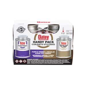 8 oz. Purple CPVC and PVC Primer and Regular Clear PVC Cement Combo Pack