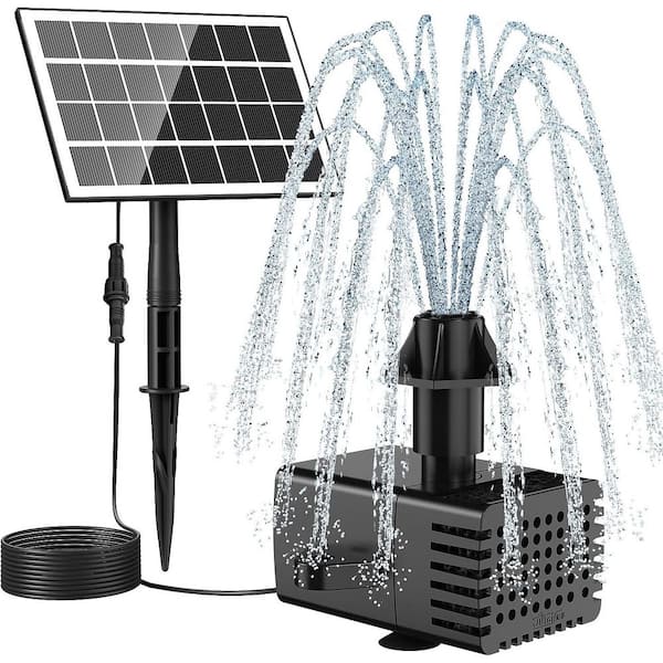 Solar Fountain Accessories With 7 Nozzles & 4 Wide Fixed Pipes & 3 Filter