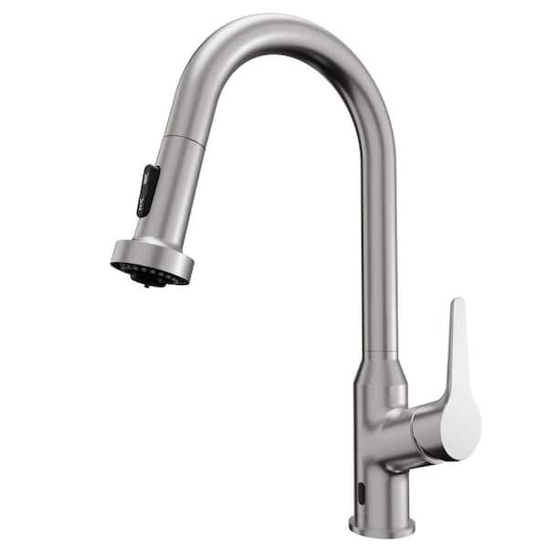 Scottsdale Single Handle Touchless Pull-Down Sprayer Kitchen Faucet in Spot-Free Stainless Steel