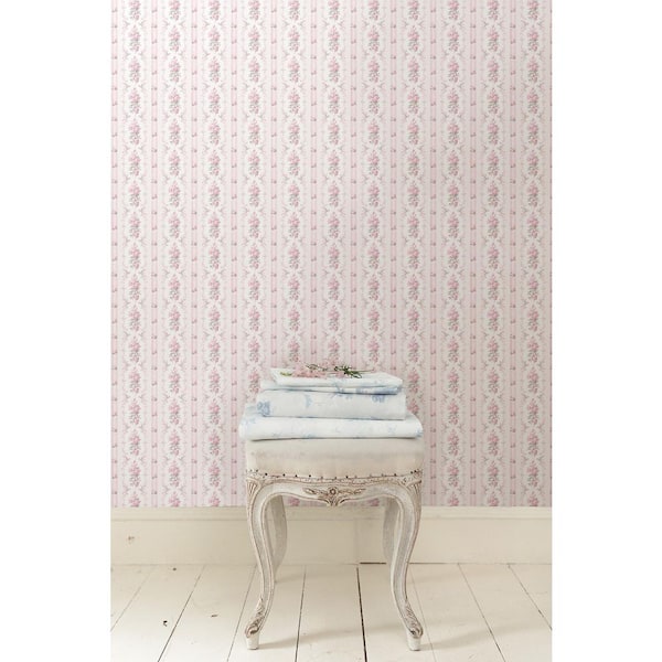 Dreamy Days Pink Parfait Peel and Stick Wallpaper Sample