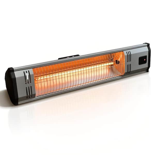 Costway Patio Electric Heater Wall-Mounted Infrared Heater W/ Remote Control