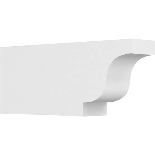 Ekena Millwork 4 in. x 8 in. x 20 in. Standard Newport Architectural Grade PVC Rafter Tail Brace