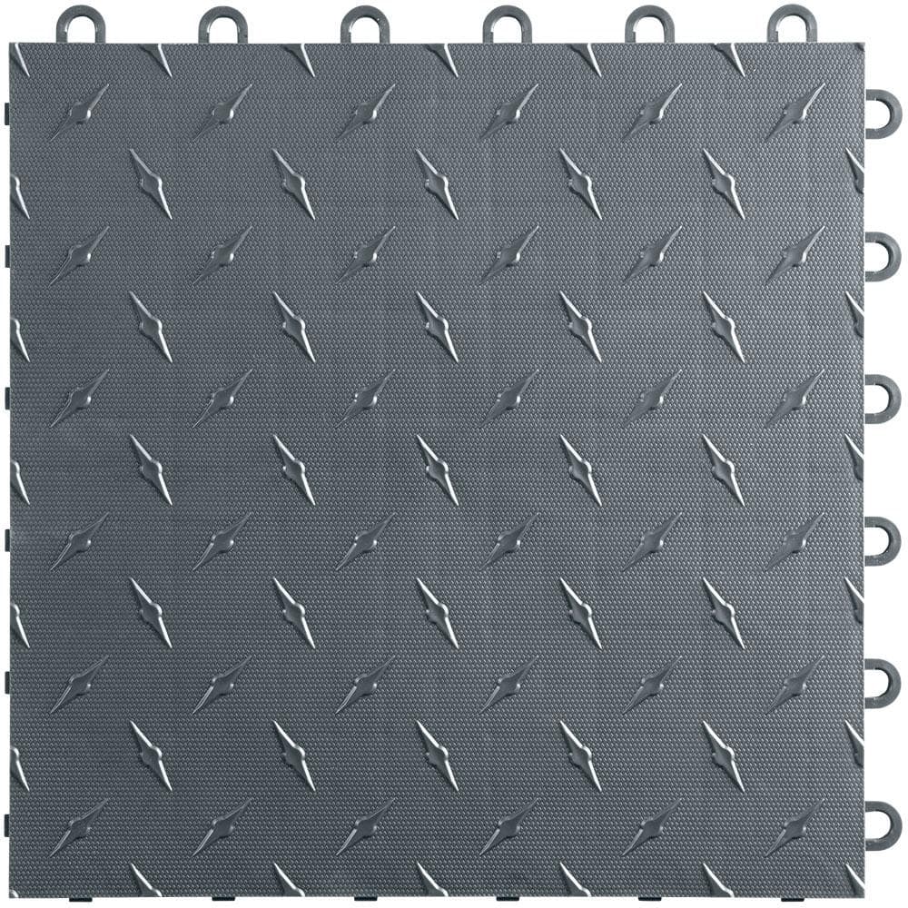 Swisstrax 12 in. W x 12 in. L Jet Black Diamondtrax Home Polypropylene  Commercial Garage Flooring (10-Tile/Pack) (10 sq. ft.) HOME-DMD-JB-10PK -  The Home Depot