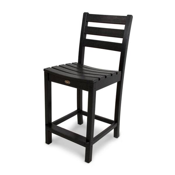 Trex Outdoor Furniture Monterey Bay Charcoal Black Patio Counter Side Chair
