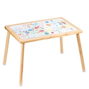 Sensory Table for Toddlers, Kids Activity Table w/Double-Sided Tabletop and Non-Slip Feet, Outdoor Play Activity, Wooden