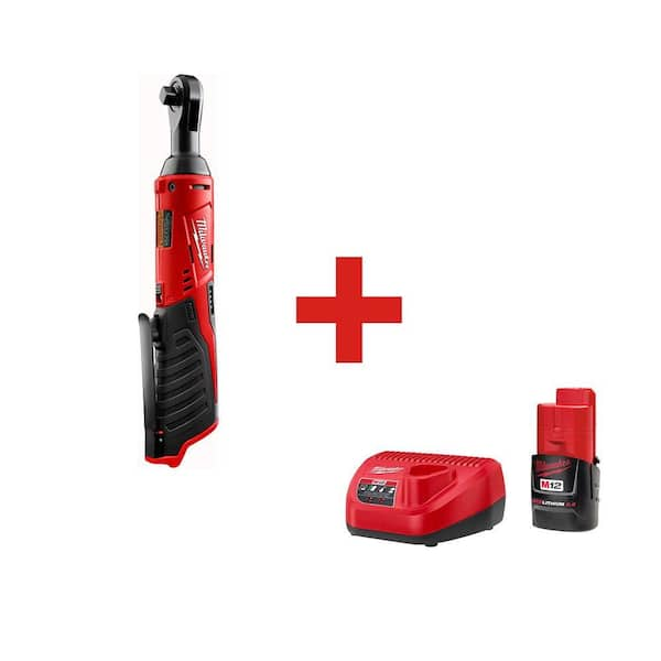 Milwaukee M12 12V Lithium-Ion 3/8 In. Cordless Ratchet (Tool-Only) With ...