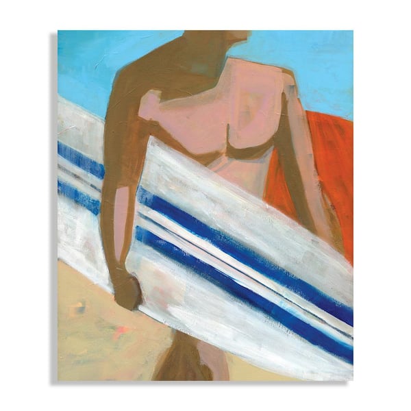 Melissa Van Hise Surfs Up by Kate Mancini Unframed Canvas Art Print 34 in. x 26 in.