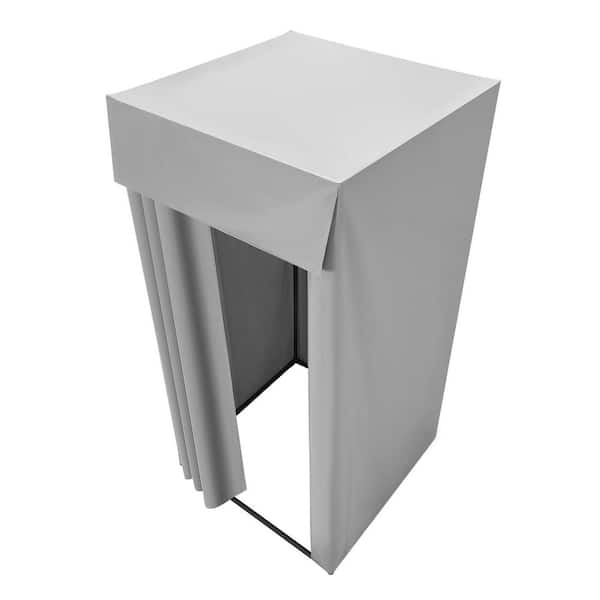 3.25 ft. x 3.25 ft. Gray Dressing Room with Curtains, Privacy Space with Hook for Boutique, Mall & Outdoor
