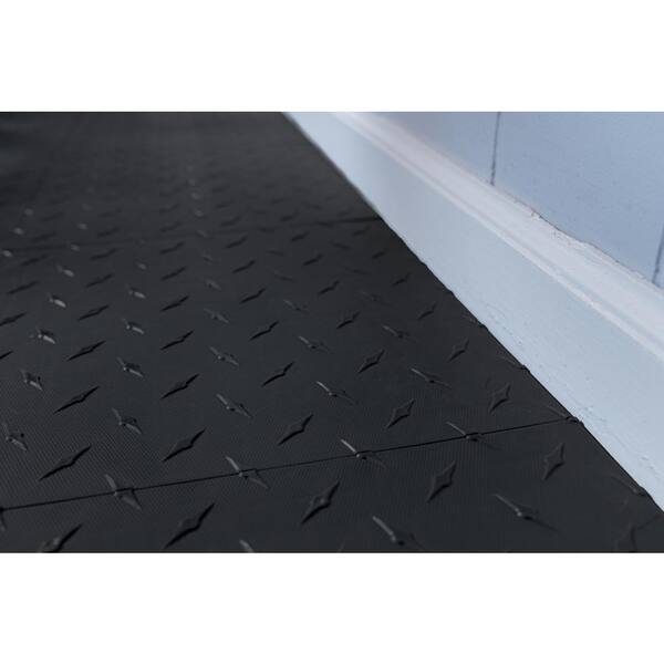 Swisstrax 12 in. W x 12 in. L Jet Black Diamondtrax Home Polypropylene  Commercial Garage Flooring (10-Tile/Pack) (10 sq. ft.) HOME-DMD-JB-10PK -  The Home Depot