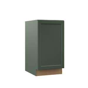 Designer Series Melvern 18 in. W x 24 in. D x 34.5 in. H Assembled Shaker Full Door Height Base Kitchen Cabinet Forest