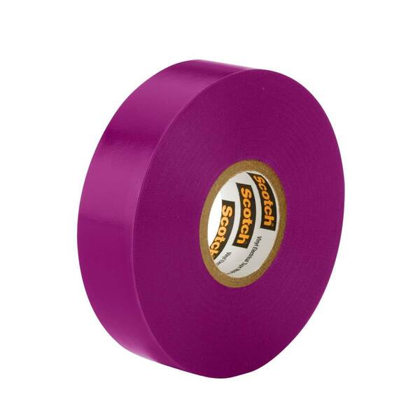 TapesSupply 10 Rolls Pack Purple Electrical Tape 3/4" x 66 ft 