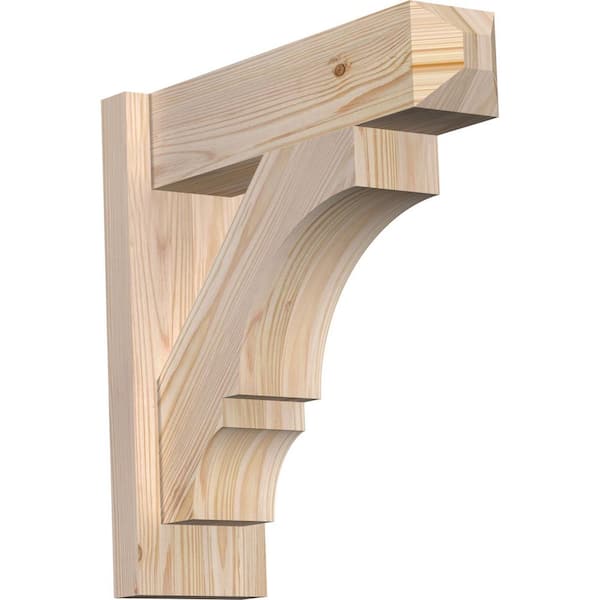 Ekena Millwork 6 in. x 18 in. x 18 in. Douglas Fir Balboa Craftsman Smooth Outlooker