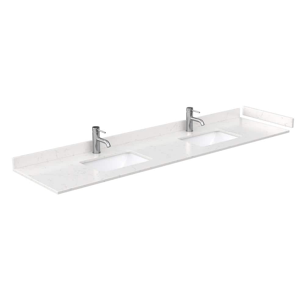 Beckett 84" Dark Gray Double Bathroom Vanity with Marble Top