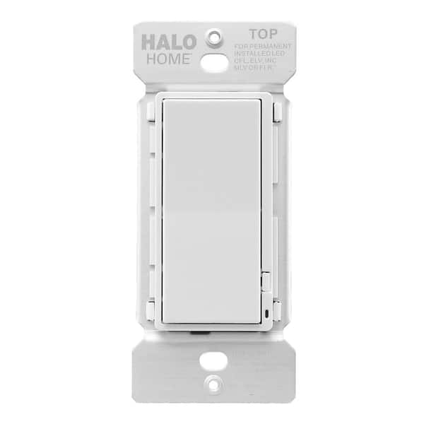 HALO In-Wall Bluetooth Smart ON/OFF Switch for All Bulb Types or Fans, White