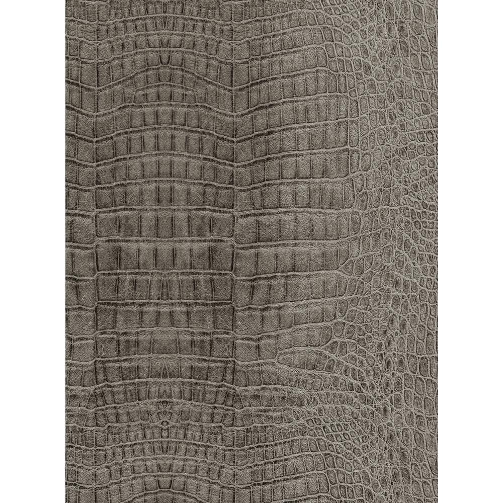 Grey Embossed Crocodile Pattern Peel and Stick Wallpaper Roll