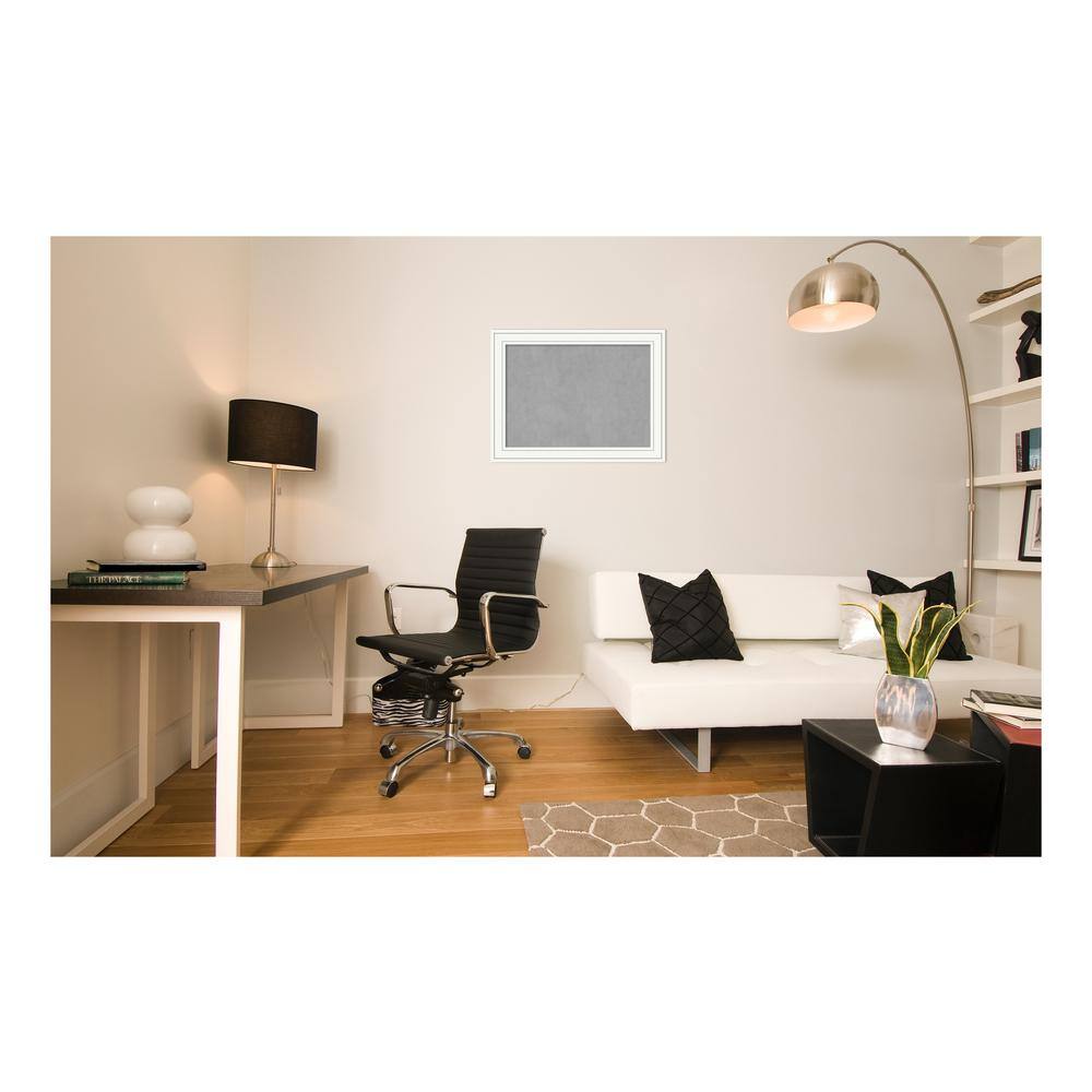 Craftsman White Wood Framed Magnetic Memo Board 33 x 25 in.