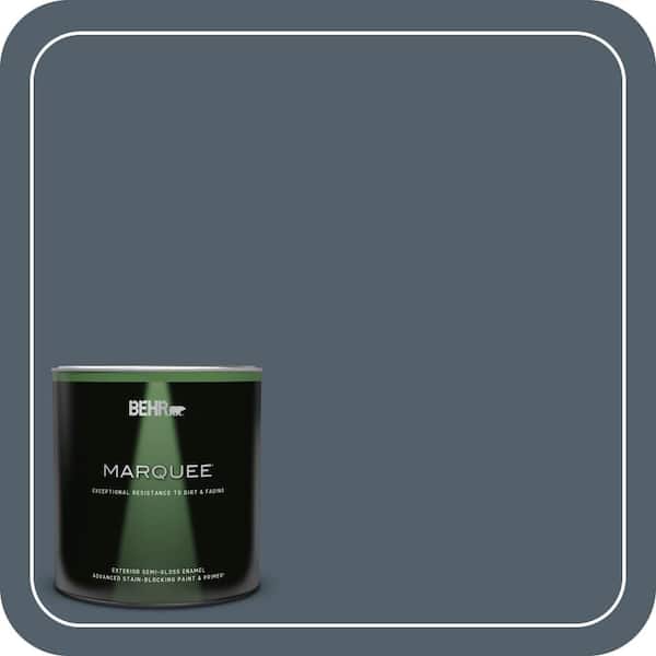 BEHR MARQUEE 1 qt. #ECC-35-3 Thunder Bay Semi-Gloss Enamel Exterior Paint & Primer