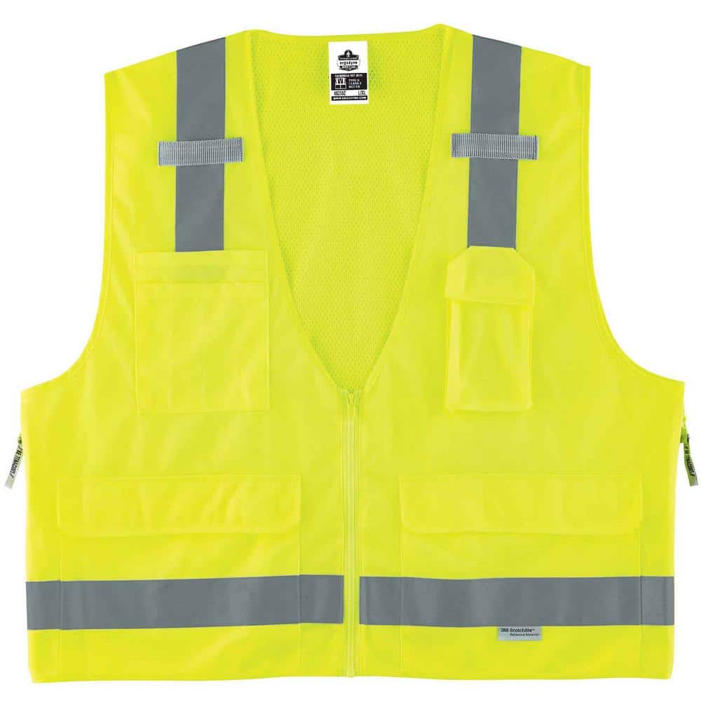GLoWEAR 2X-Large/3X-Large Lime Hi-Vis Type R Class 2 Surveyors Vest price history on PriceWatchPro