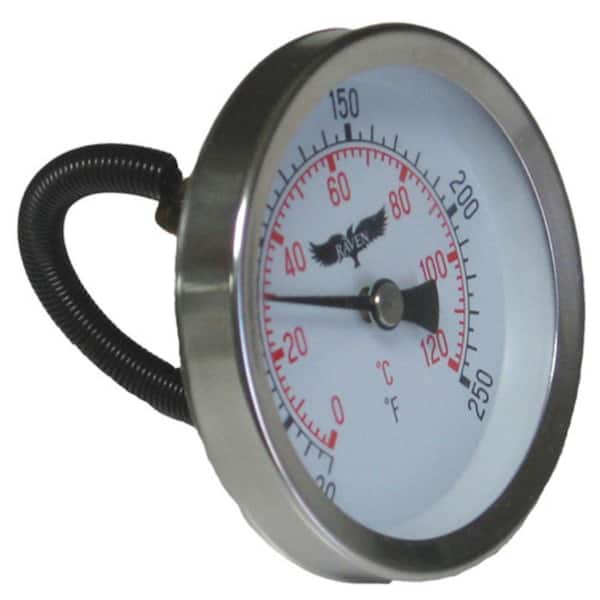 The Plumber's Choice 2.5 in. Clamp-On Thermometer Gauge, with 30° to 250° F/C Temperature Range